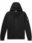 Stone Island - Logo-Appliquéd Cotton-Jersey Zip-Up Hoodie - Black