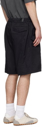 Solid Homme Black Nylon Shorts
