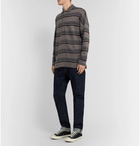 nonnative - Striped Jacquard Polo Shirt - Gray