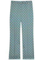 Etro Patterned Satin Straight-leg Trousers Blue
