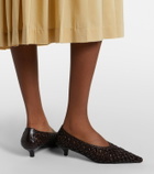 Toteme Sharp woven leather pumps