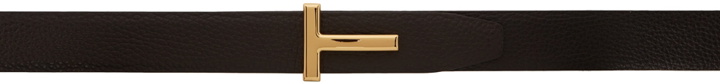 Photo: TOM FORD Reversible Brown & Black T Belt