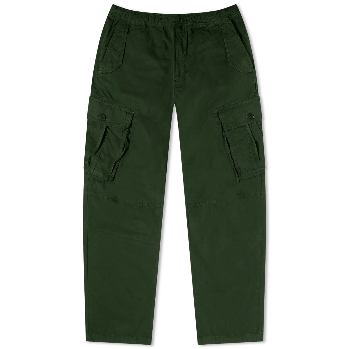 Photo: Wood Wood Men's Stanley Cargo Trousers in Forest Green