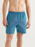 True Tribe - Neat Steve Mid-Length Printed ECONYL Jacquard Swim Shorts - Blue