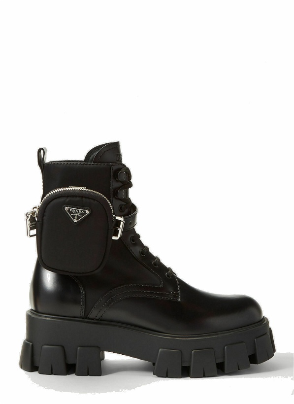 Photo: Patch-Pocket Leather Ankle Boots in Black