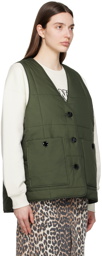 GANNI Green Quilt Vest