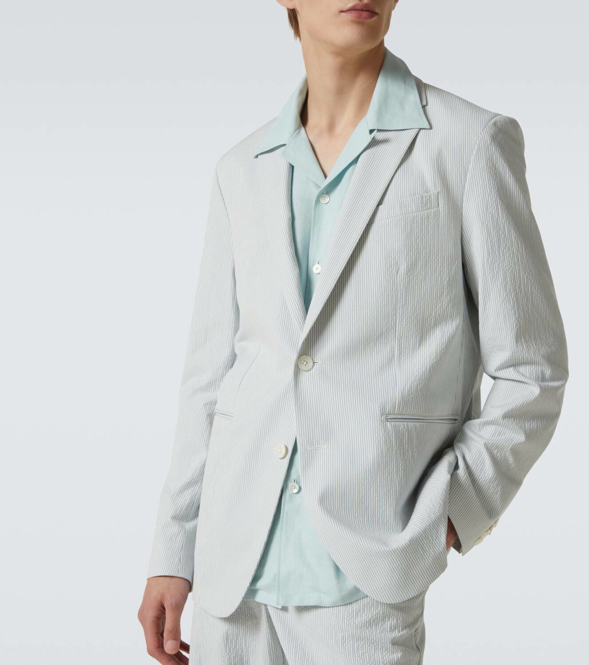 Orlebar Brown Garret cotton-blend seersucker blazer