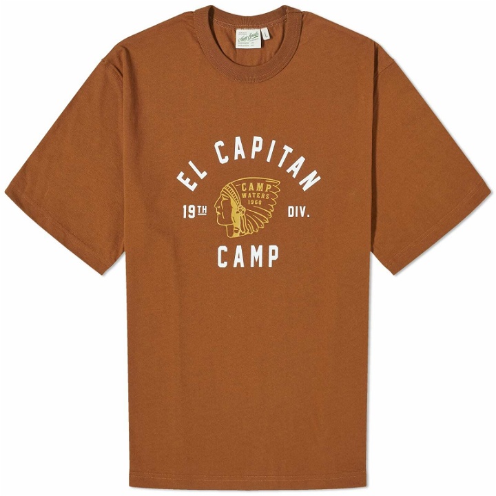 Photo: Uniform Bridge Men's Camp Water T-Shirt in Brown