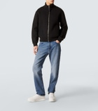 Givenchy Herringbone cotton-blend zip-up sweater