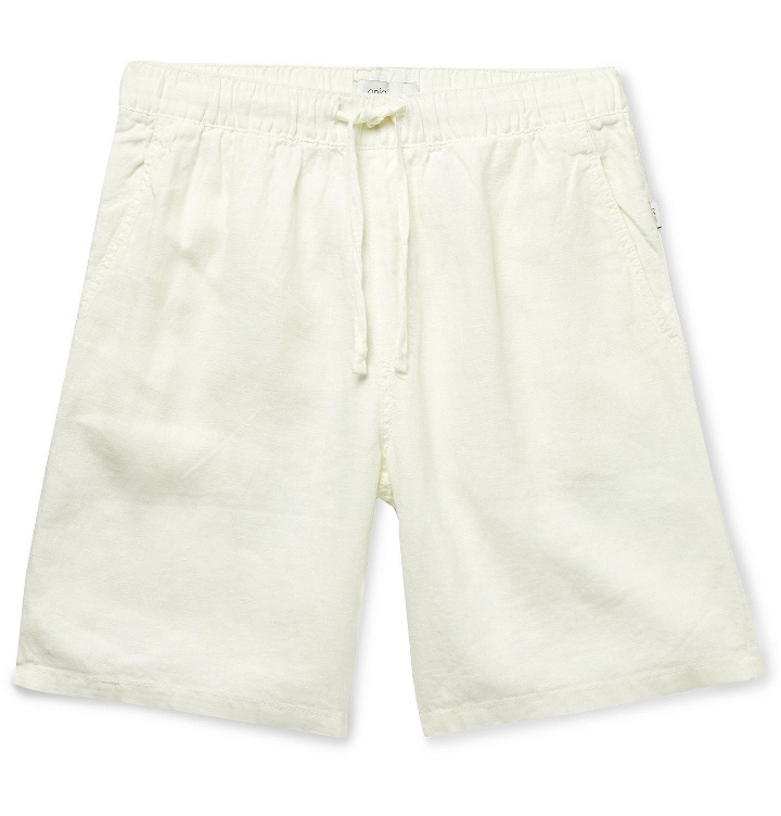 Photo: Onia - Noah Linen Drawstring Shorts - White