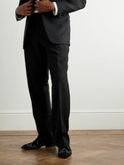 Christian Louboutin - Dandysiago Grosgrain-Trimmed Embellished Velvet Loafers - Black