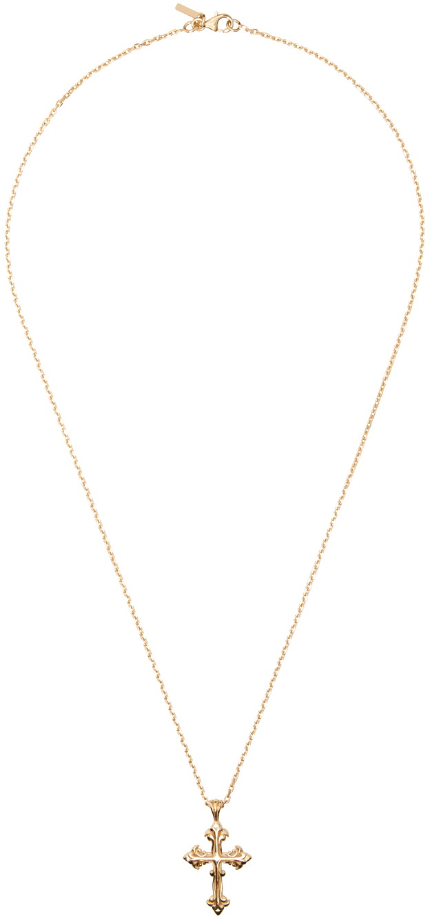 Emanuele Bicocchi Gold Small Avelli Cross Necklace