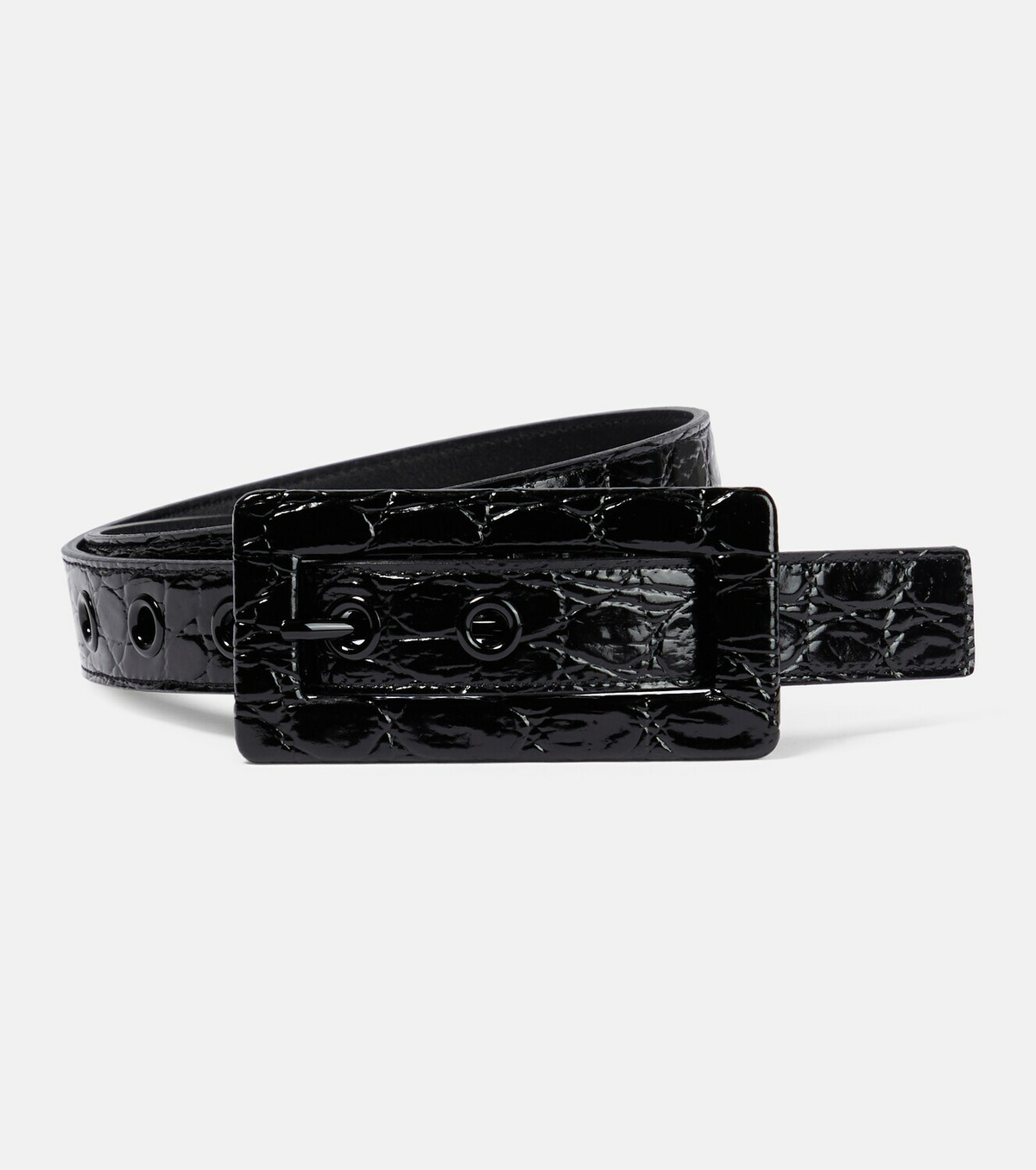 saint laurent croc belt