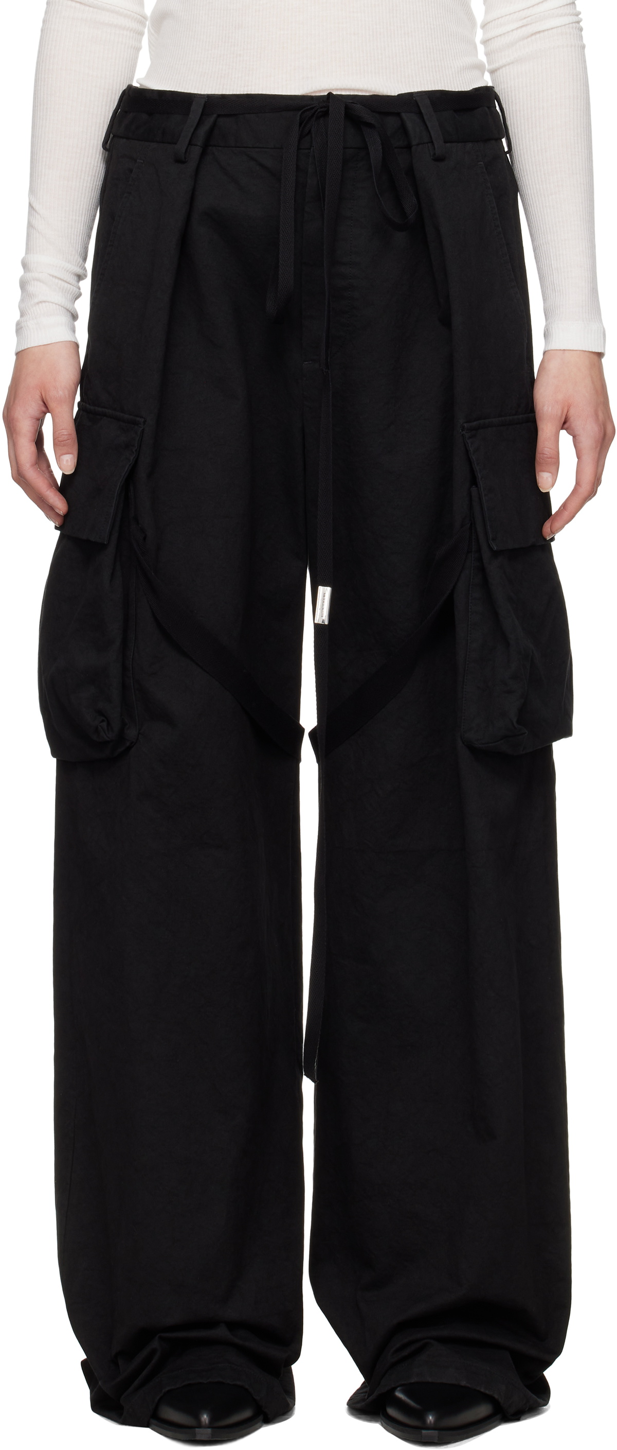 Ann Demeulemeester Black Fressa Cargo Pants