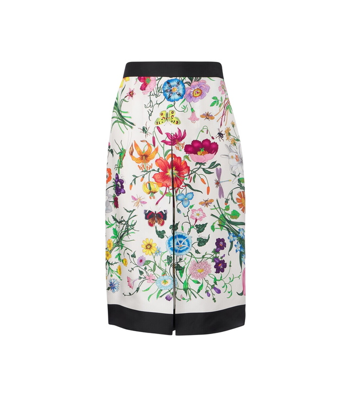 Photo: Gucci Gucci Flora silk twill culottes