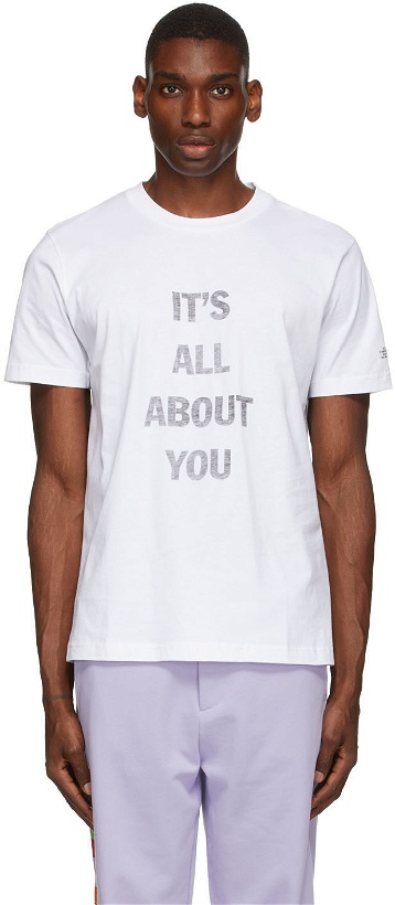 Photo: Helmut Lang White Hank Willis Thomas Edition Logo T-Shirt