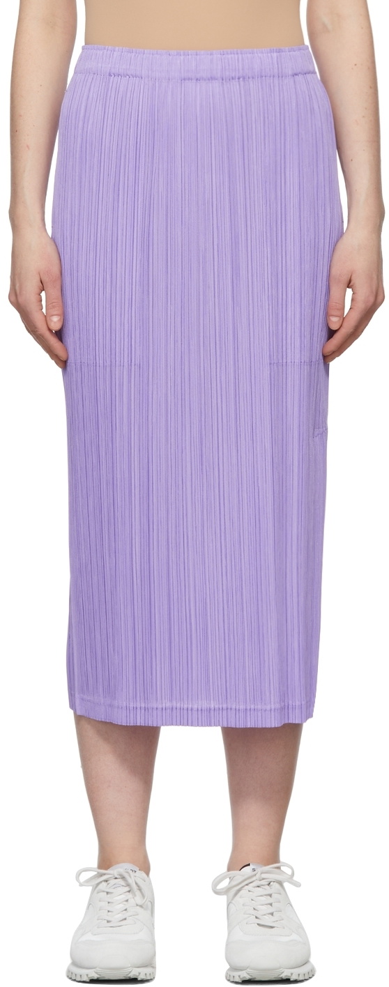 PLEATS PLEASE THICKER BOTTOMS 1パープル　スカート Pleats Please Issey Miyake Purple Thicker Bottoms 1 Skirt Pleats