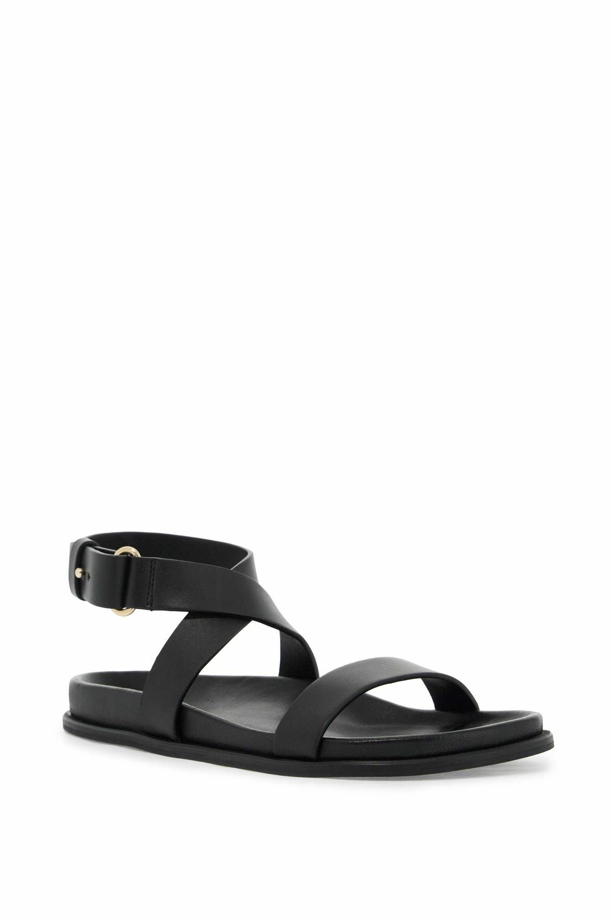TOTEME chunky leather sandals for women Black Toteme