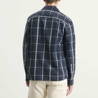 MHL by Margaret Howell Men's Overall Shirt in Slate Blue/Off White