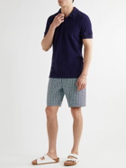 Orlebar Brown - Printed Cotton and Linen-Blend Shorts - Blue