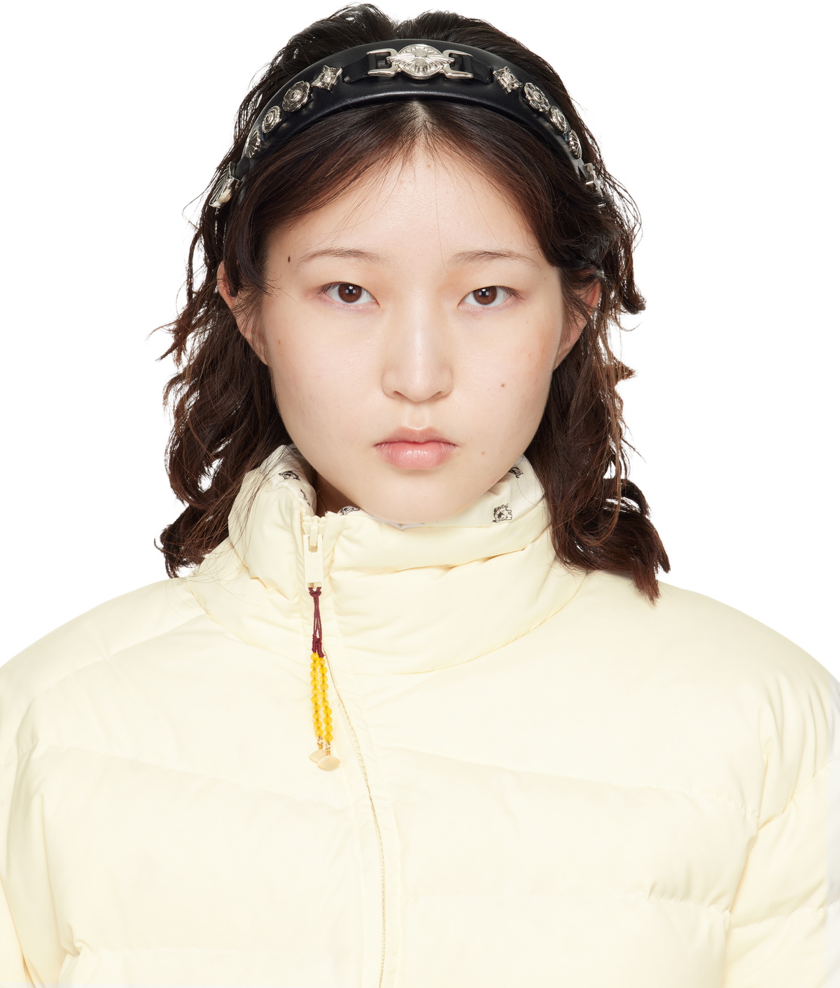 【TOGA PULLA】 Leather headband 2 Toga Pulla Black 2 Leather Headband Toga Pulla