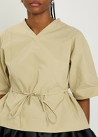 Calvin Klein Lynn Cotton-poplin T-shirt Green