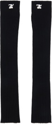 Courrèges Black Fingerless Gloves