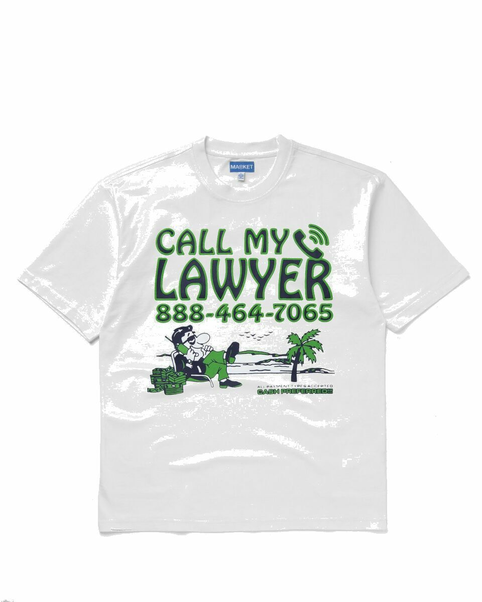Photo: Market Offshore Lawyer T Shirt Green|White - Mens - Shortsleeves
