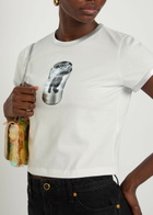 Rabanne Printed Cotton T-shirt White And Black