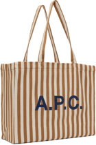 A.P.C. Tan & Off-White Diane Tote