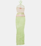Roberta Einer Natalie halterneck cotton-blend maxi dress