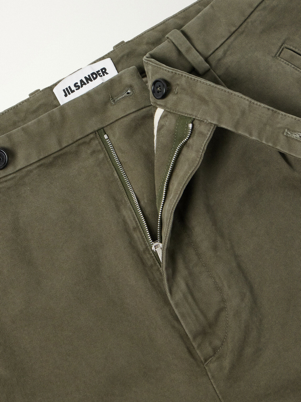 Jil Sander - Straight-Leg Cotton-Drill Trousers - Green