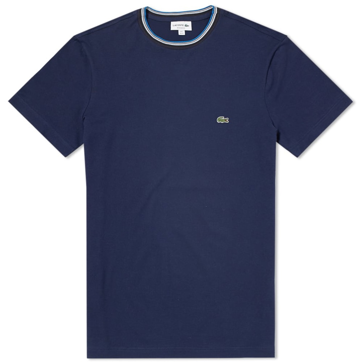 Photo: Lacoste Regular Fit Tipped Collar Tee