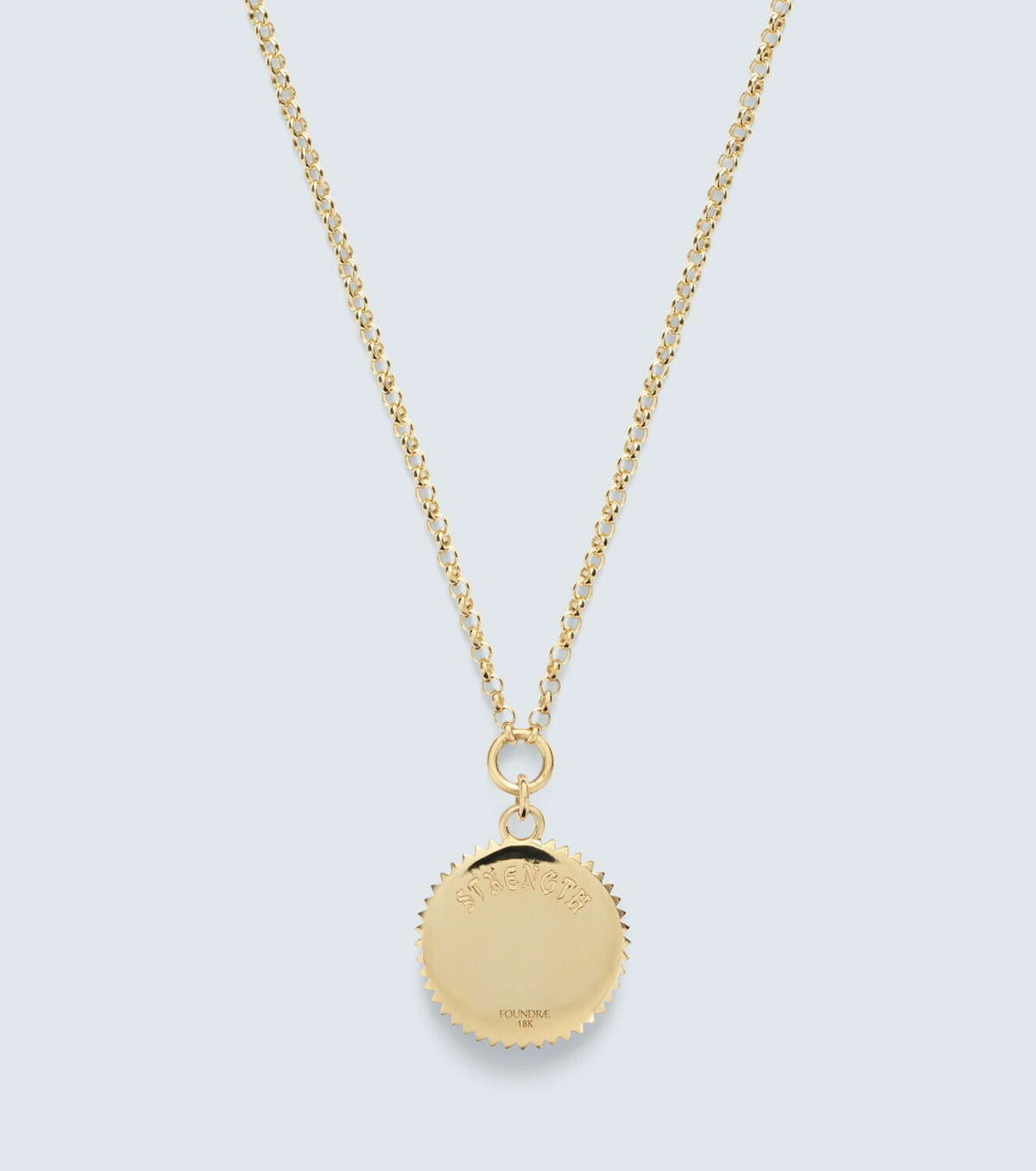 FoundRae Strength Small 18kt gold (750/1000) pendant necklace with diamond