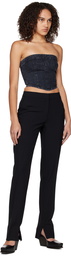 Stella McCartney Black Straight-Leg Trousers