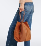 Chloé Chloé Spin Medium leather and suede tote bag