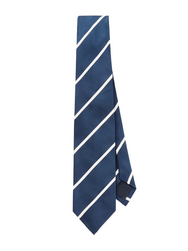 Photo: Drake's - 7cm Striped Silk Tie