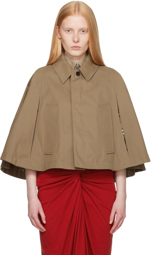 Photo: Burberry Brown Capelet Jacket