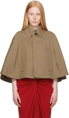 Burberry Brown Capelet Jacket