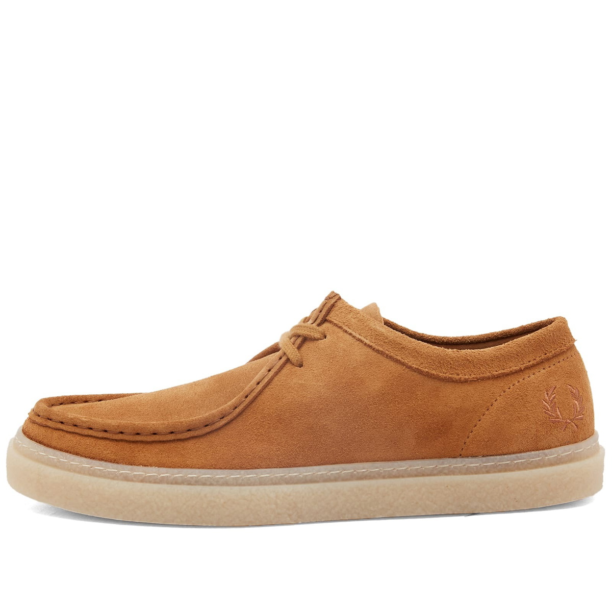 Fred Perry Men's Dawson Low Suede Sneakers in Dark Caramel Fred Perry