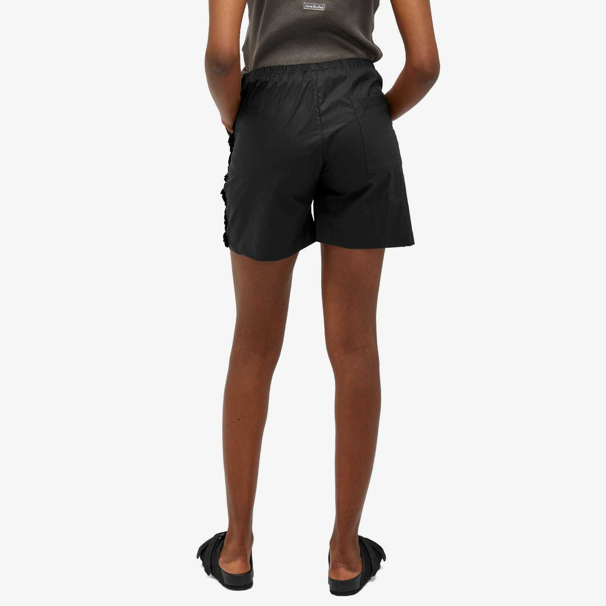 Deiji Studios Women's Ruffle Shorts in Black
