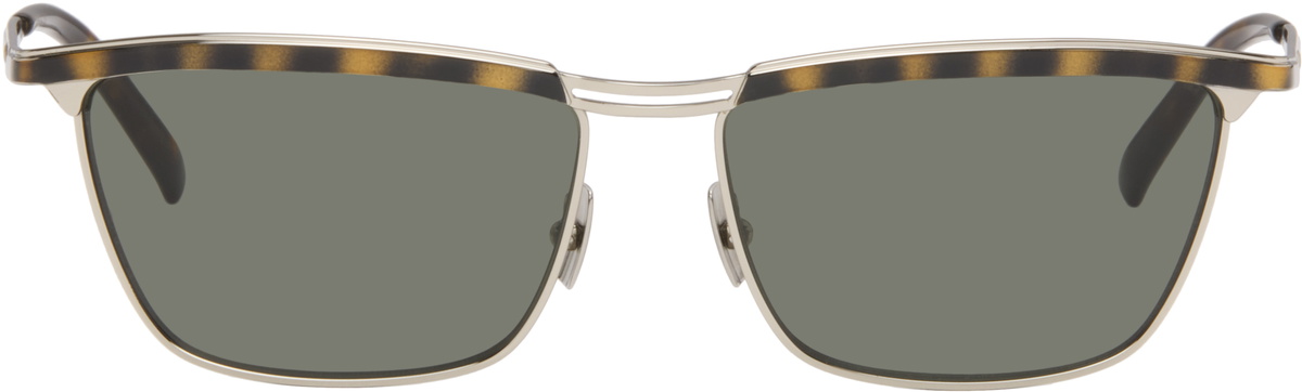 Saint Laurent Silver & Brown SL 795 Joe Sunglasses Saint Laurent display picture 3