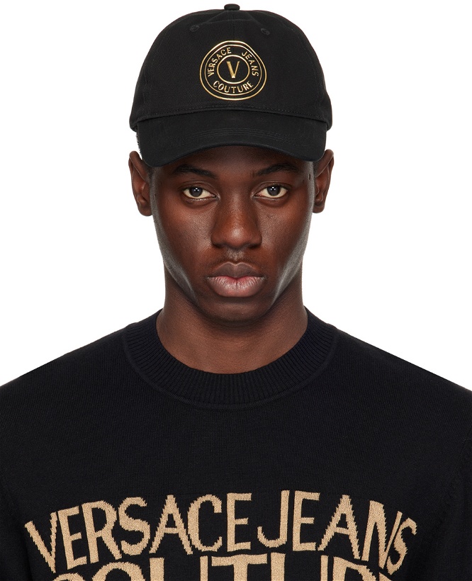 Photo: Versace Jeans Couture Black V-Emblem Baseball Cap