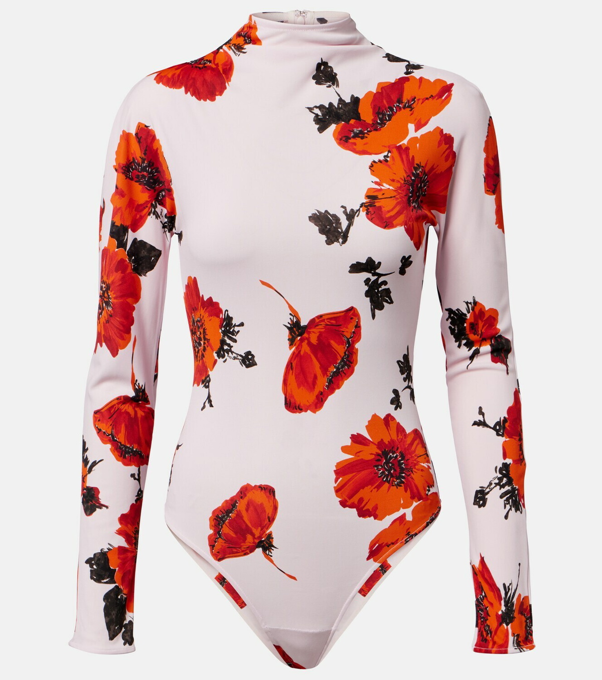 Alaïa Floral jersey bodysuit