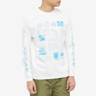 Space Available Men's Long Sleeve Upcycled Dome T-Shirt in White