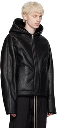 Rick Owens Black Sealed Reversible Shearling Jacket