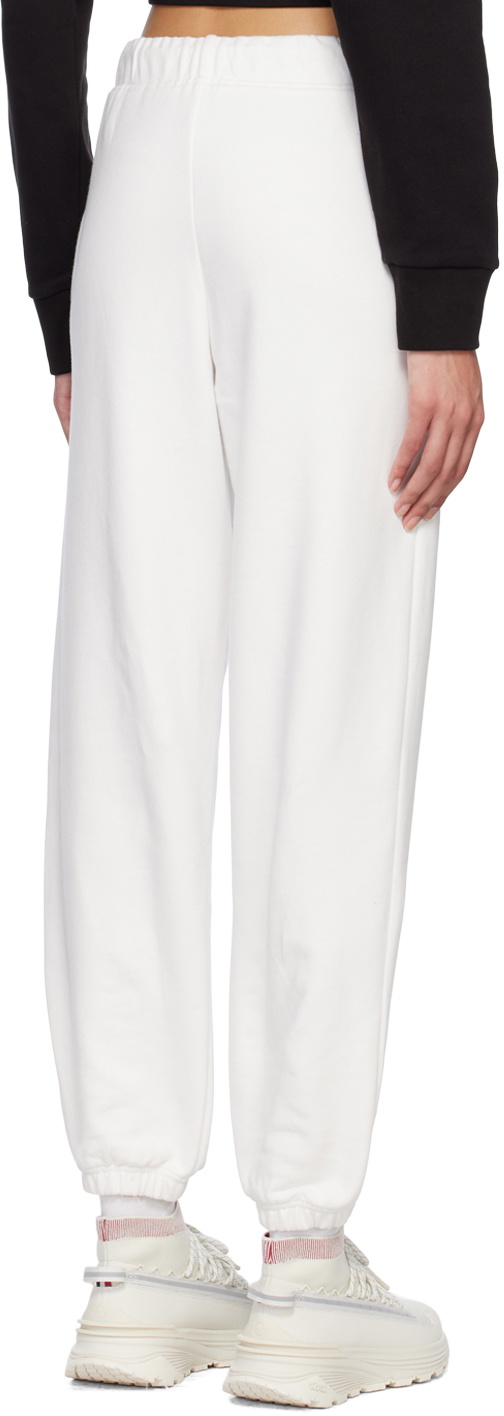 Moncler White Drawstring Lounge Pants