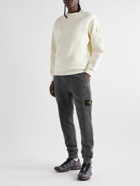 Stone Island - Slim-Fit Tapered Logo-Appliquéd Cotton-Jersey Sweatpants - Gray