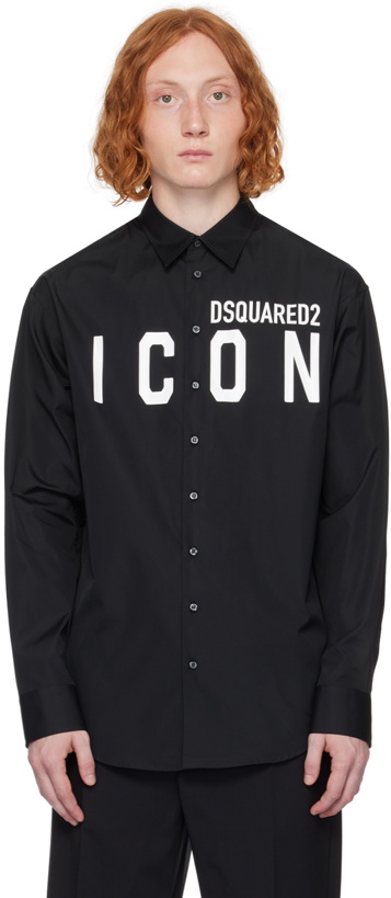 Photo: Dsquared2 Black 'Be Icon' Shirt