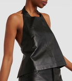 Wardrobe.NYC Halterneck leather top